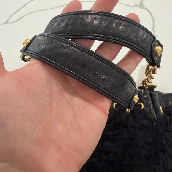 Juicy Couture silk chiffon and leather handbag - Picture 5 of 16